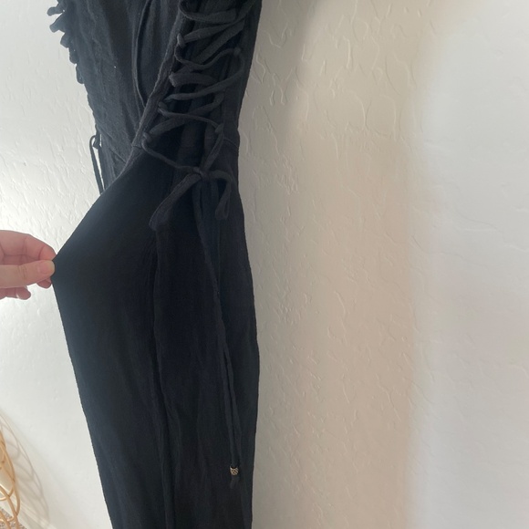 Maeve Wide Leg Corset Style Hipster Hippie Boho Bohemian Vaca Jumpsuit Romper - Picture 4 of 9